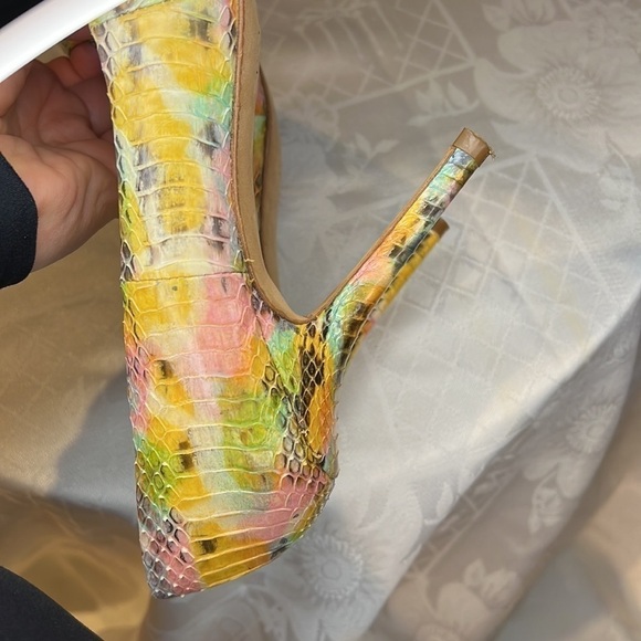 Charles David Sz 8.5 Snakeskin Pumps Heels - Picture 10 of 13